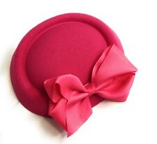 Big Bow Pillbox Wedding Hat Ladies Headpiece Felt Hatinator Fascinator Clips