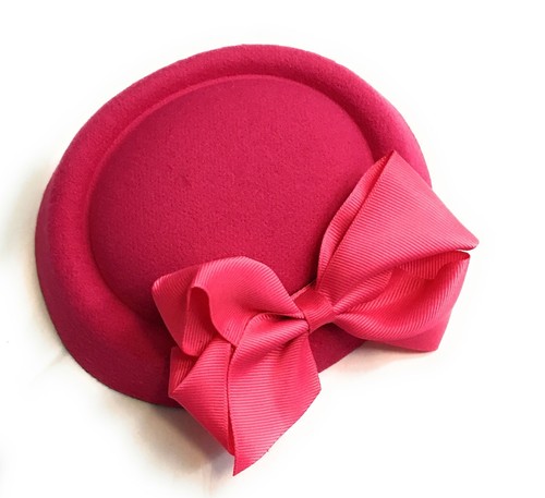 Big bow pillbox wedding hat - pillbox,
