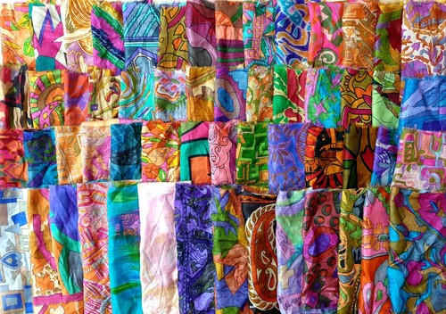 Lot pure silk antique vintage - pure,