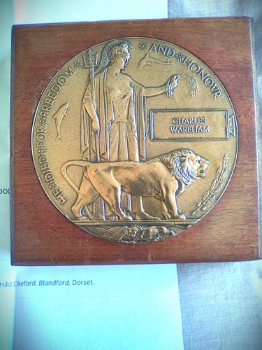 Ww1 death penny plaque - ww1,