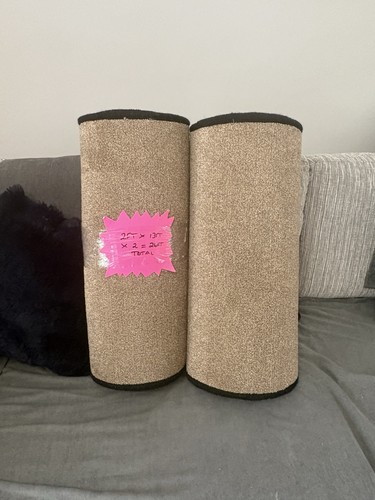Beige brown stair carpet - brown,