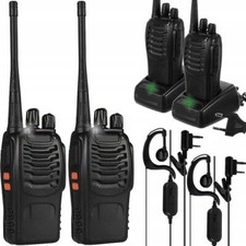 Rechargeable Walkie Talkies Set – PMR446 Radios with Flashlight & Earpiece – 5KM