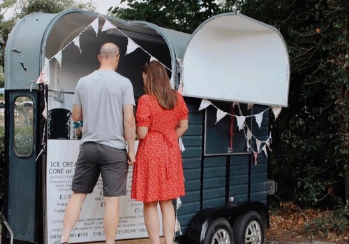 Horse box ice cream business - horse,