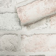 Grey Pastel Brick Wallpaper