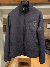 Rapha Quilted Jacket, Reversible Navy Blue/Grey. Size Large.