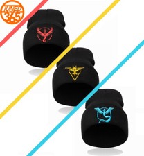 Pokemon Go Beanie Hat Pokemon Winter Warm One Size Unisex Black Red Blue Yellow
