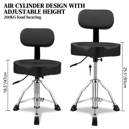 Drum throne with - with, backrest