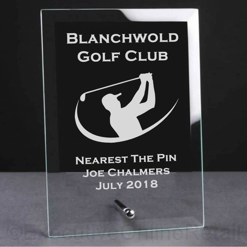 Personalised golf swing glass - golf,