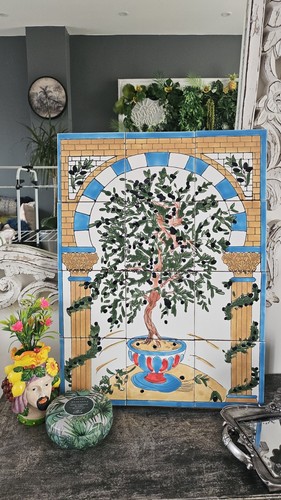 Handmade tunisian ceramic tile - handmade,