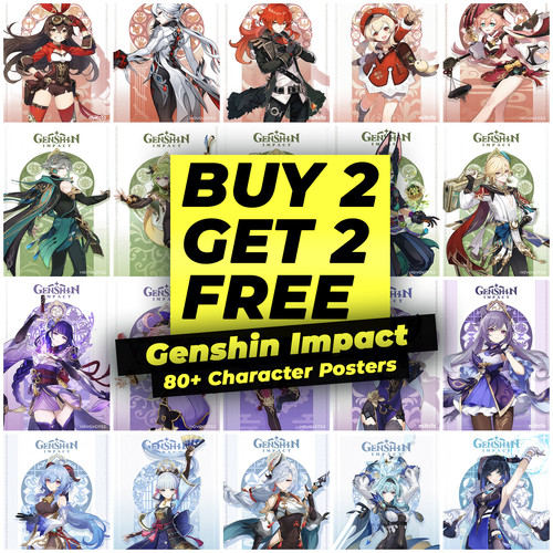 Genshin impact video game wall - video,