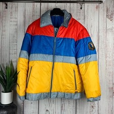 Madeira Mens Colourblock Vintage Puffer Jacket Size Large