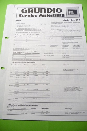 Service manual for - , grundig