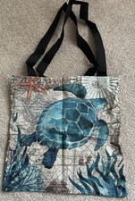 Textile Sea Turtle Tote Bag
