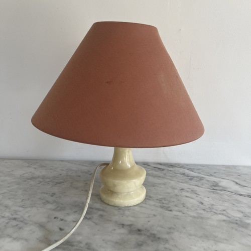Vintage alabaster table - alabaster, lamp