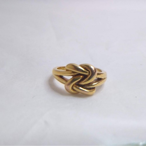 14k yellow gold love knot - love, ring