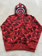 BAPE Red Camo Shark Full Zip