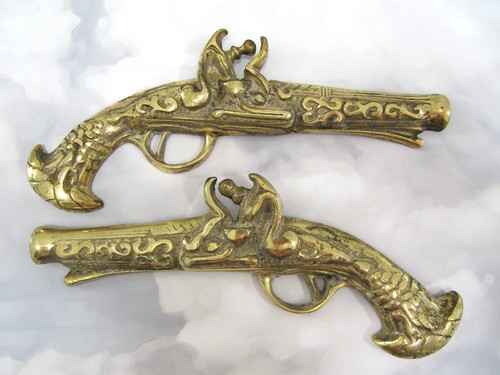 Pair vintage brass - vintage, 9"