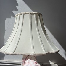 Vintage White Pleated Silk