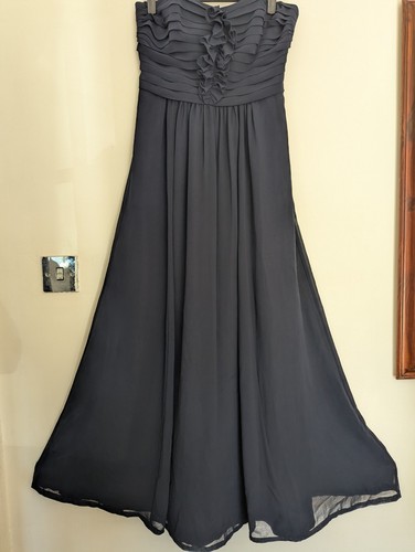 Debut navy strapless chiffon - strapless,