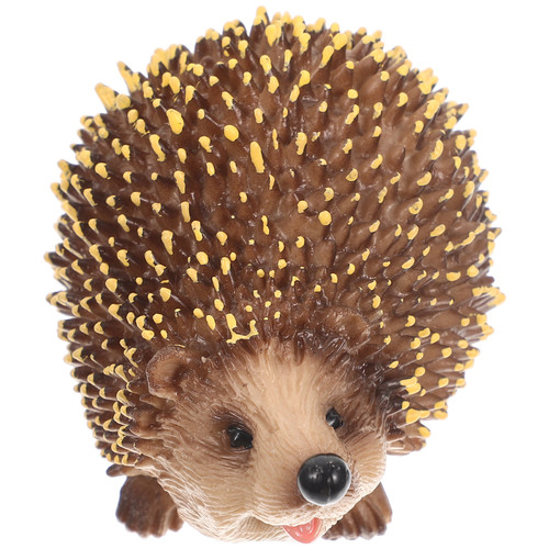 Brown plastic hedgehog - brown,