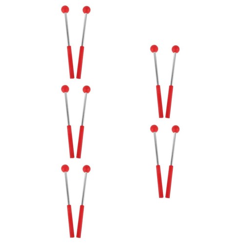 Red durable drum mallets - durable,