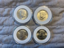 1964 Kennedy half dollar coins
