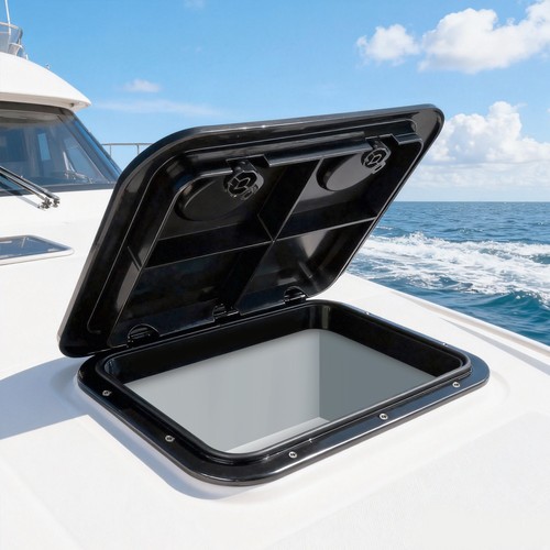 Black abs boat hatch cover - hatch,