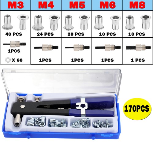 170pcs threaded nut riveter - nut,