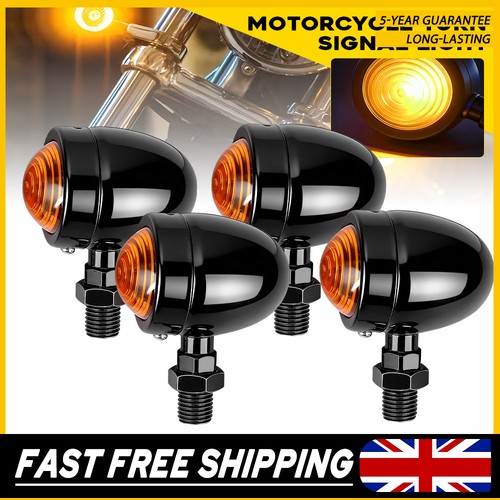 Black front rear motorcycle - 4x,