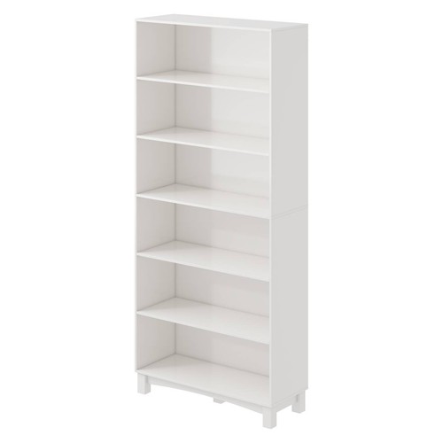Wide tier wooden bookcase - wide, 6