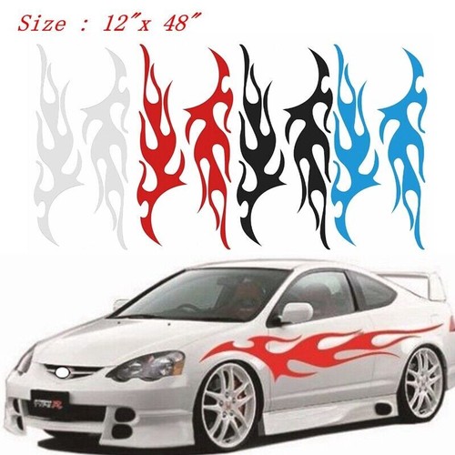 Flame decal set large 48 - decal,