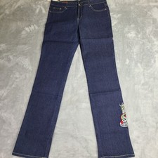 Ed Hardy by Christian Audigier Embroidered Jeans Love Kills Slowly Size 13/14