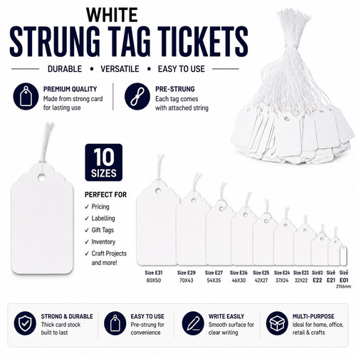 New white strung price - new,
