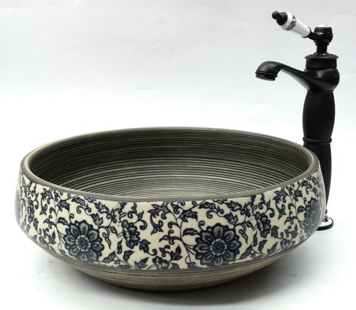 Vintage floral black grey - vintage,