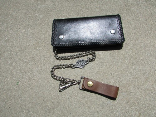 Vtg biker black tooled - vtg,