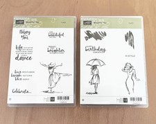 Stampin' Up Stamp Sets 1 & 2 Beautiful You Sentiments Lady Birthday Card Craft