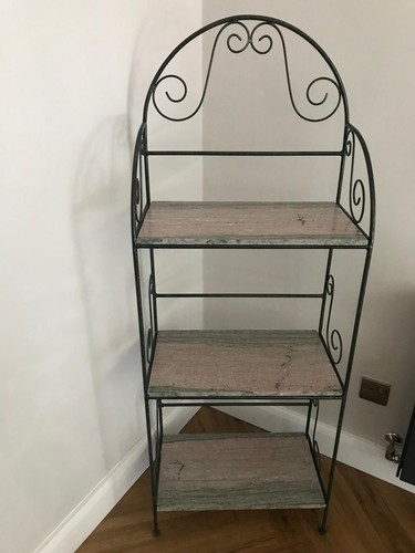 Marble wrought iron shelving - marble,