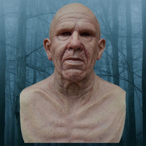Realistic old man halloween - realistic,