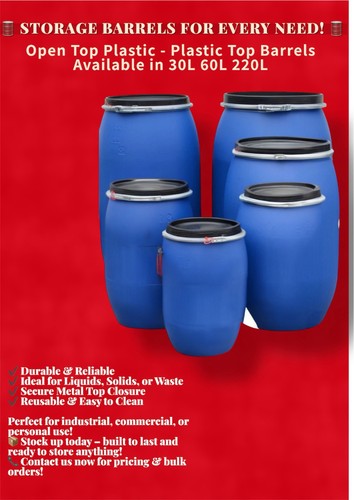 Storage barrel open top - barrel, /