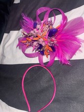 Bespoke Fascinator, Ideal For Wedding And Special Occasions, Pink Purple Orange