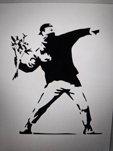 Banksy street art stencils - street,