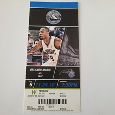 Orlando Magic Ticket Stub vs Miami Heat Nov 24, 2010