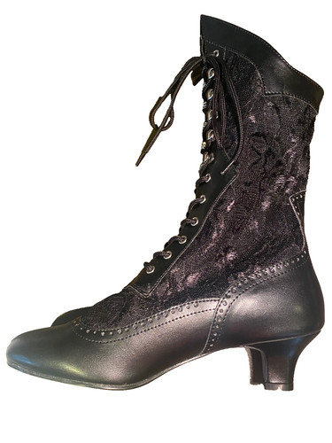 Black victorian lace ladies - black,