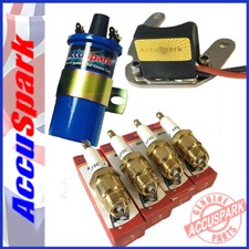 Ford Pinto Stealth Electronic ignition kit+Plugs+Blue Sports coil for Motorcraft