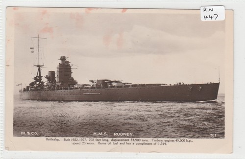 Royal navy hms rodney ww2 - navy,
