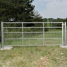 Galvanised Metal Field Farm Entrance Security Gate Half Mesh Fence With Latch UK