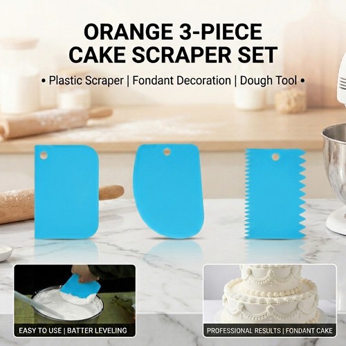 3pcs dough scraper - set, plastic