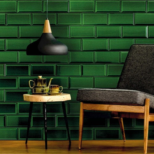 Antica green subway tile - tile, 10