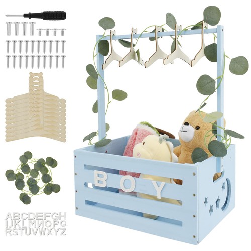 Wooden baby shower crate - wooden,
