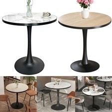 30in Round Tulip Dining Table Strong Metal Base Base Kitchen Table fr 2-4 People